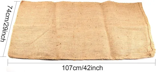 Vista 2 de KEILEOHO Paquete de 3 bolsas de arpillera de 42 x 29 pulgadas, bolsas grandes de cultivo de yute de grado alimenticio para jardinería, bolsas