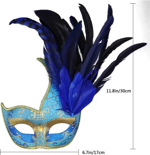 Vista 4 de Máscara de mascarada para parejas, Mardi Gras, máscara de fiesta de Halloween, griega y romana, veneciana para mujeres y hombres, máscara de fiesta