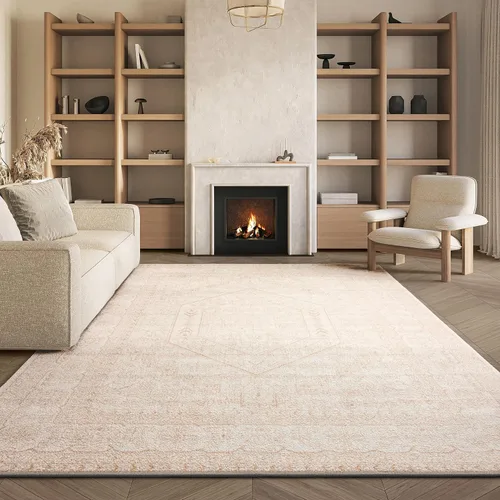 Vista 57 de SAFAVIEH ADR108B - Tapete de la colección Adirondack, 2 pies 1 pulgada x 6 pies, marfil y plateado, diseño de medallón oriental, no desprende