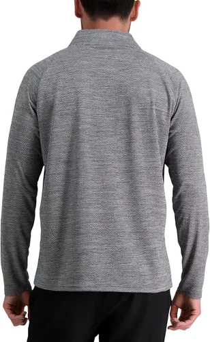 Vista 2 de HAGGAR Mens Long Sleeve Performance Zip Up Shirt (Full and 14 Zip)