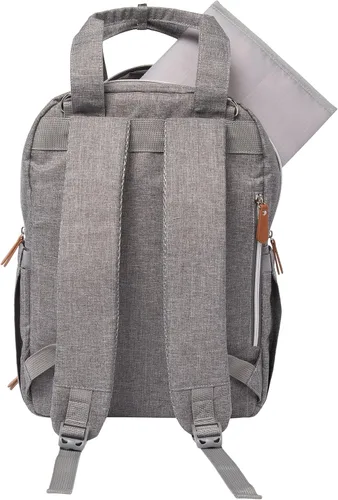 Vista 5 de Trend Lab Mochila para pañales con almohadilla extraíble para cambiador, incluye apertura de cremallera para toallitas de bebé y bolsillos aislados