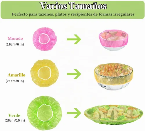 Vista 3 de Reastar - Cubierta para cuenco a prueba de pan, tapa de ducha de plástico, 6/8/10 pulgadas 60 Pcs, Elastic and Reusable, Keep Food Fresh, Fits