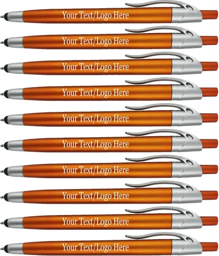 Vista 12 de Paquete de 300 bolígrafos personalizados con logotipo o texto, para marketing, fiestas y eventos, lápiz capacitivo 2 en 1 y bolígrafo compatible