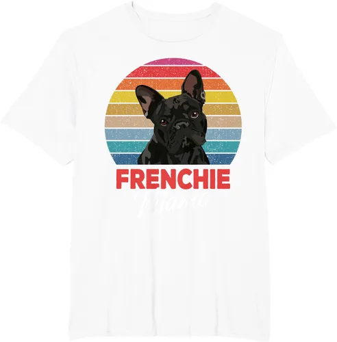 Vista 13 de Frenchie Mama - Camiseta divertida de regalo para niñas y perros Bulldog Francés, Negro, S