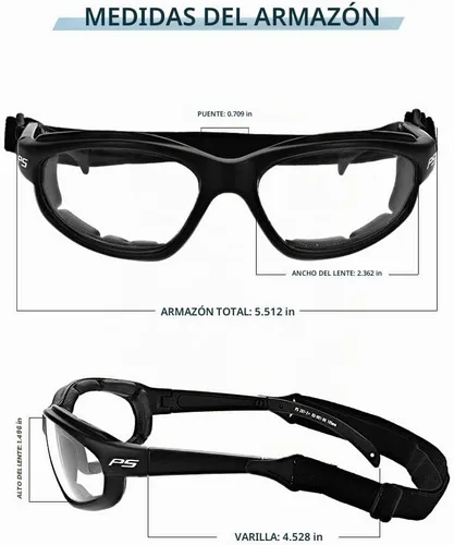 Vista 3 de Gafas de seguridad de transición que incluyen junta de espuma y correa para convertir en gafas