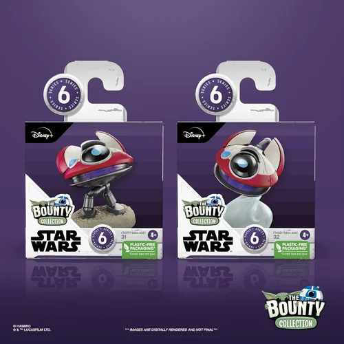 Vista 3 de STAR WARS The Bounty Collection Series 6, paquete de 2 mini figuras de acción L0-LA59 (Lola), escala de 2.25 pulgadas, juguetes para niños de 4 años