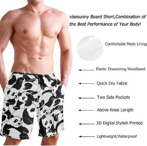 Vista 3 de visesunny - Bañador para hombre, de secado rápido, con forro de malla