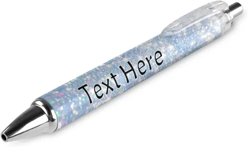 Vista 33 de Bolígrafos personalizados con estampado de leopardo negro y azul con punta de lápiz capacitivo, bolígrafos grabados personalizados con nombre