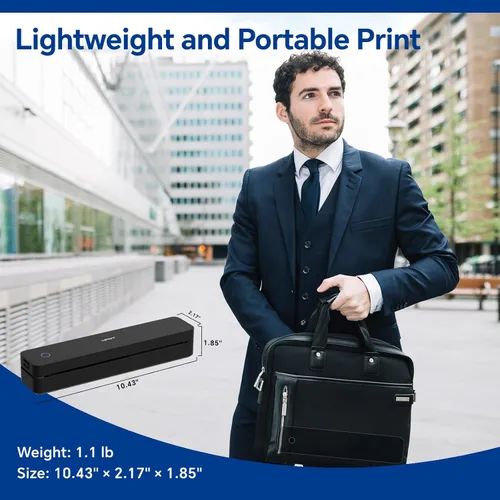 Vista 2 de HPRT MT610 Portable Thermal Inkless Printer for iPhone/Android Supports Thermal Paper, Multi-User Bluetooth, Compatible with iOS/Windows/Laptop