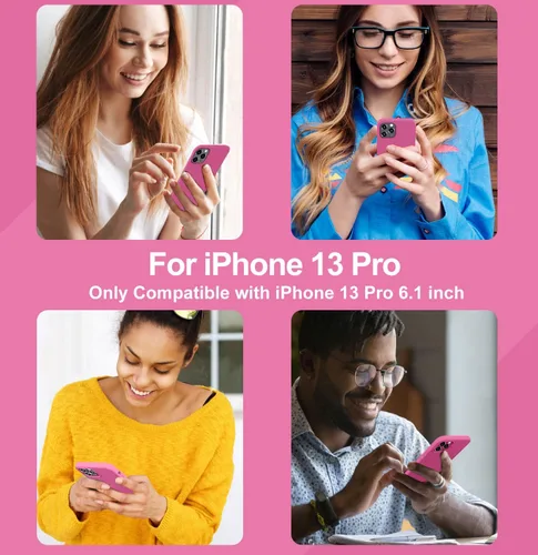Vista 6 de Funda compatible con iPhone 13 Pro de 6.1 pulgadas, silicona líquida premium con [forro de microfibra suave antiarañazos] Funda protectora de goma