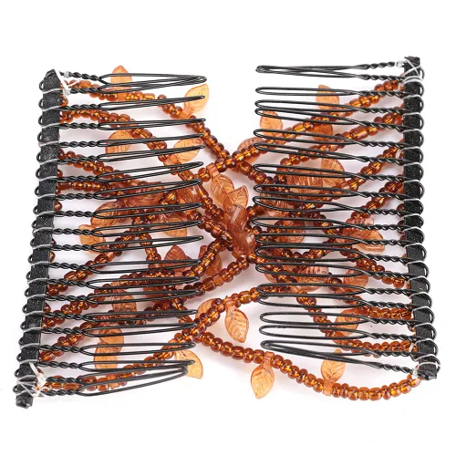 Vista 7 de Pinza para el cabello con perlas, peine elástico, pinzas para el cabello mágicos, peines de pelo perlas, peines elásticos para el cabello, pinzas
