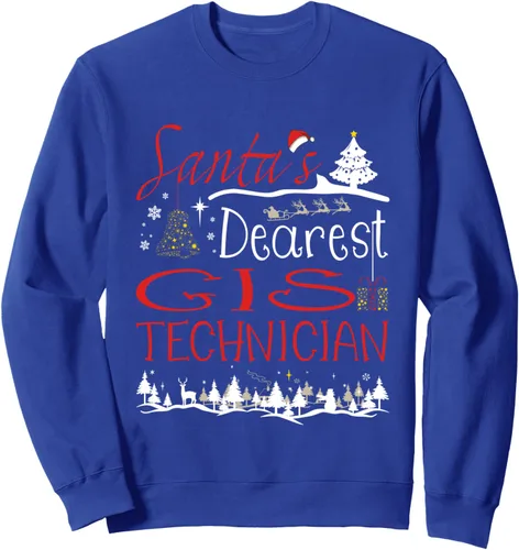 Vista 4 de GIS Technician Xmas Job Cute Christmas Sweatshirt