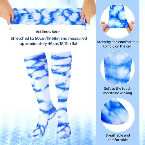 Vista 2 de Liitrsh 2 Pairs Sports Socks Unisex over the Calf Crew Socks Soft Cotton Soccer Socks Multisport Tube Socks for Youth Women