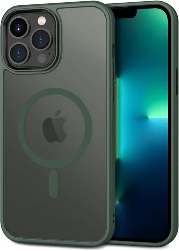 Vista 15 de CACOE Funda magnética para iPhone 12 y iPhone 12 Pro de 6.1 pulgadas - Compatible con MagSafe y soporte magnético para teléfono en el automóvil,