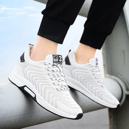 Vista 6 de Recyphi Men's Invisible Height Increasing Elevator Shoes Lightweight Sport Shoes Height-Boosting Fashion Sneakers 2.4" Taller