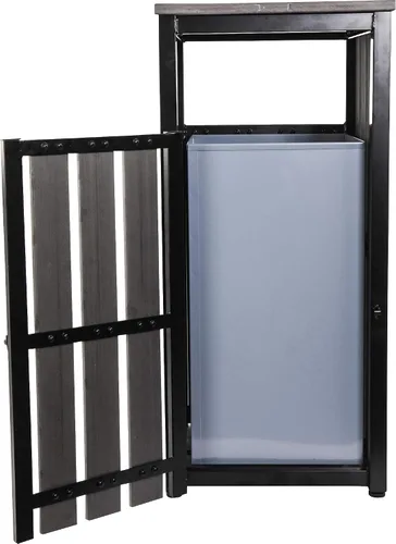 Vista 4 de Lorell, LLR42693, Cubo de basura para exteriores, 1, carbón