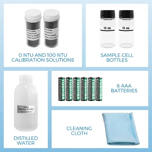 Vista 6 de Sper Scientific Medidor de turbidez, probador de calidad del agua, medidor de calidad de agua portátil para campo y laboratorio, turbidímetro