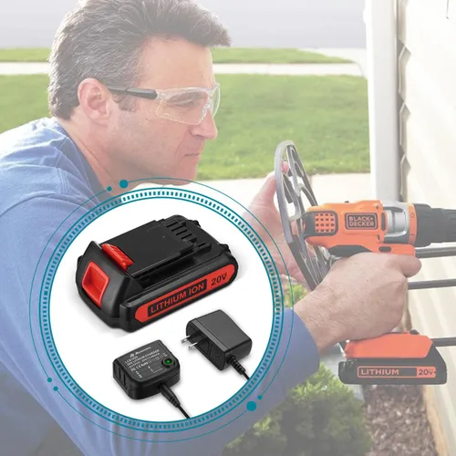 Vista 6 de LBXR20 20V 4.0Ah Reemplazo para batería de litio Black and Decker 20V LB20 LBX20 LBXR20-OPE LBXR2020-OPE LB2X4020-OPE LBXR20B-2 LST220 LST300