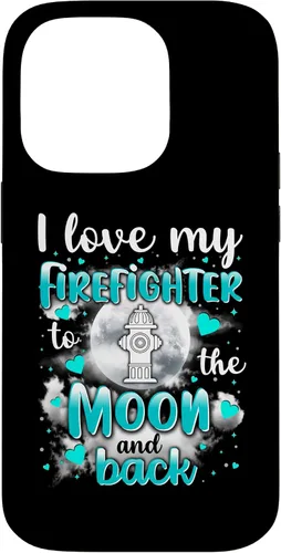 Vista 17 de Firefighter Wife I love my husband to the moon and back - Carcasa para iPhone 16