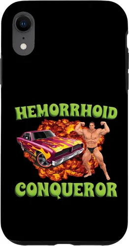 Vista 24 de iPhone 16 Hemorrhoid Conqueror Funny Meme Extraño Ofensivo Cringe Broma Caso