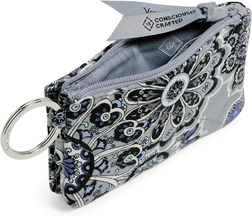Vista 4 de Vera Bradley Cartera de algodón de lujo con cremallera para mujer con protección RFID