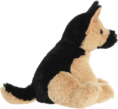 Vista 3 de Aurora Peluche de pastor alemán tierno – Comodidad acogedora – Acurruces sin fin – Marrón 10.5 pulgadas