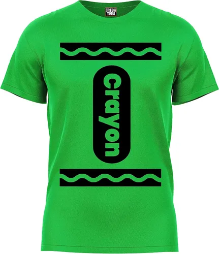 Vista 2 de Camiseta unisex de disfraces de Halloween de crayón para niños y niñas Idea de camisetas gráficas divertidas y geniales