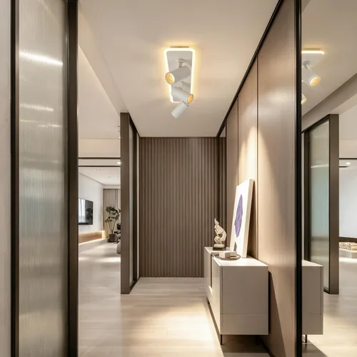 Vista 3 de Jaycomey Lámpara de techo LED moderna de 23 pulgadas, 3 focos ajustables 22.8 in Blanco