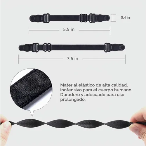 Vista 5 de Correa para mascarilla, clip para máscara facial, 10 protectores Negro (10 piezas)