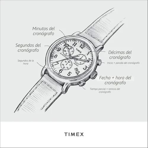 Vista 2 de Timex Tribute NFL Weekender Chrono - Correa de piel de cuarzo para hombre (1.575 in)