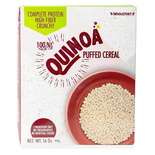 Vista 6 de Cereal de quinua dulce inflado - Solo 3 ingredientes: Quinua, Maca y Panela [11 oz] Vegano - Sin OGM - Sin gluten - Más energía - Más concentración