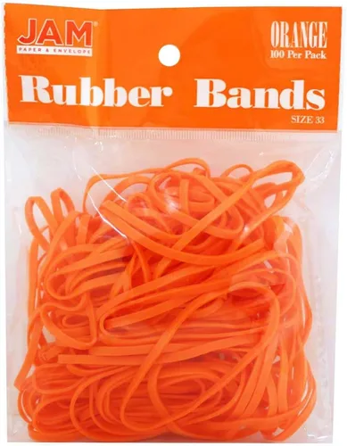 Vista 7 de JAM PAPER Bandas de goma coloridas, tamaño 33, bandas elásticas blancas, 100/paquete Blanco