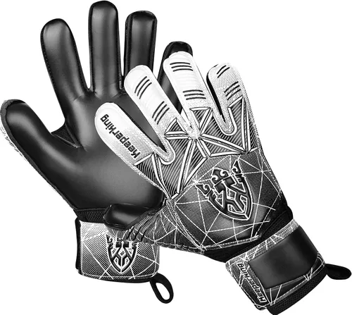 Vista 4 de Keeperking - Guantes de portero de fútbol para niños, jóvenes y adultos, palmas de agarre fuerte de látex con espinas removibles para la protección