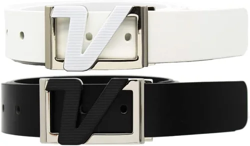 Vista 9 de Volvik - Correa de cinturón de cuero sólido italiano 100% auténtico, tamaño libre hasta 46 pulgadas, unisex