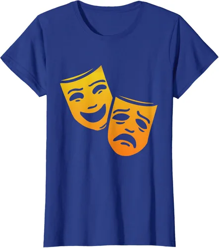 Vista 38 de Comedia y tragedia griega teatro máscaras camiseta