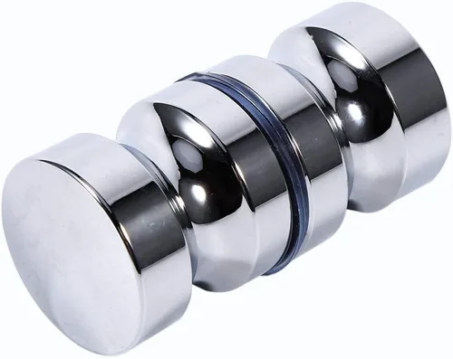 Vista 4 de TOPINCN Manija de puerta de baño redonda de aleación de aluminio de una sola cara de cristal de ducha perilla enemigo baño ducha gabinete manija