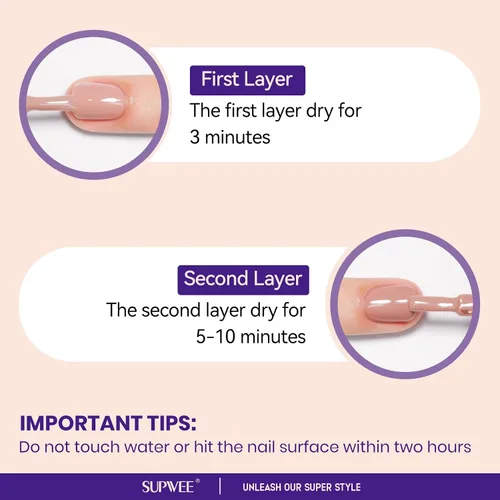 Vista 4 de Esmalte de uñas nude de secado rápido, 0.63 onzas líquidas, esmalte de uñas regular de secado rápido, esmalte de uñas de alto brillo para otoño