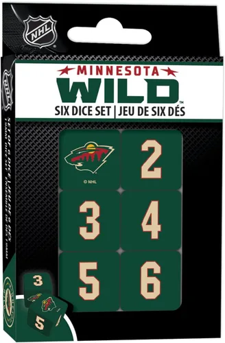 Vista 4 de MasterPieces Game Day - NHL Nashville Predators - Juego de dados con logotipo de equipo de 6 piezas, tamaño estándar D6 Colores Team