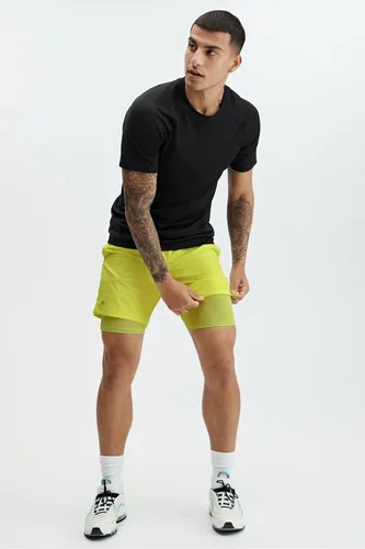 Vista 5 de Fabletics The Fundamental - Pantalón corto para hombre (forro), entrenamiento, correr, entrenamiento, gimnasio, yoga, ultraligero, atlético