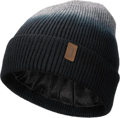 Vista 38 de Wmcaps – Gorro de invierno para hombre y mujer, gorro de punto suave y cálido con forro vellón Verde militar
