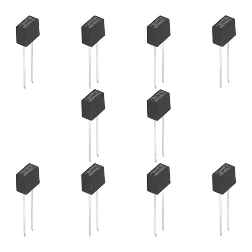 Vista 3 de Fielect 30 unids DIP montado en miniatura cuadrado lento golpe micro fusible instrumento eléctrico fusible 2.5A 250V negro