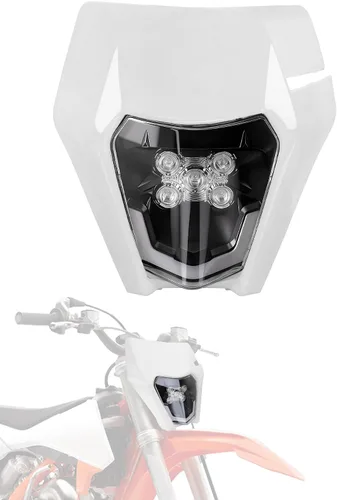 Vista 9 de JFG RACING - Kit de faro delantero LED universal para la mayoría de motocicletas, motocross, enduros, minimotos, supermotos CR CRF XR YZ YZF XC XCF