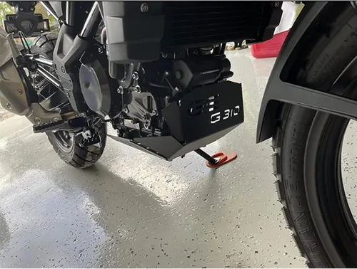 Vista 3 de COPART Placa de deslizamiento de motocicleta, placa de choque, protector de fondo del motor para BMW G310GS G310R 2017 2018 2019