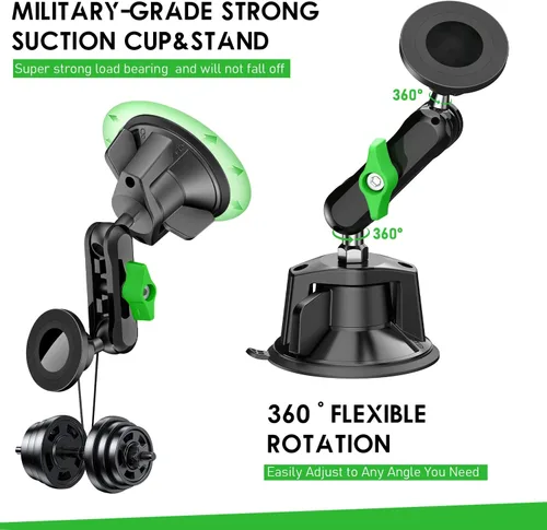 Vista 4 de psycat Chubby Grip - Soporte magnético para teléfono con ventosa para iPhone, Samsung, todos los teléfonos inteligentes, rotación de 360°, soporte
