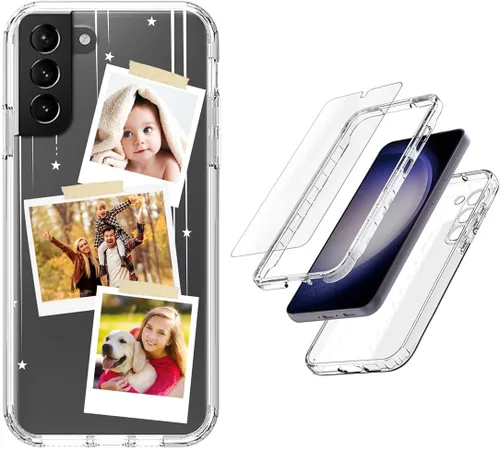 Vista 28 de Funda resistente personalizada para Samsung Galaxy S20 FE [protector de pantalla de vidrio templado] [carcasa de silicona suave] [parachoques de PC]