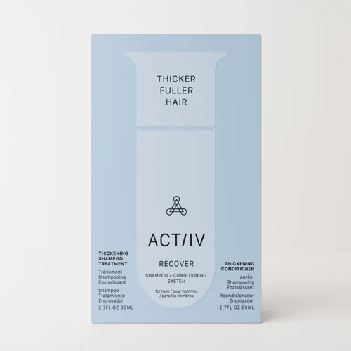 Vista 2 de ACTIIV Recover Travel Duo para hombres Apoya la apariencia de un cabello más completo y saludable, a base de plantas, seguro