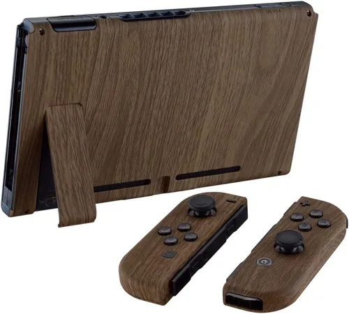 Vista 4 de eXtremeRate - Placa trasera para Nintendo Switch Console, NS Joycon con carcasa de mando de mano con botones de juego completo, carcasa de repuesto
