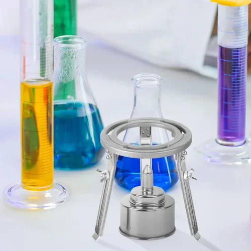 Vista 7 de ULTECHNOVO Soporte de trípode ajustable de aluminio para calefacción Bunsen, trípode de laboratorio de 5.5 pulgadas de altura, soporte de calor