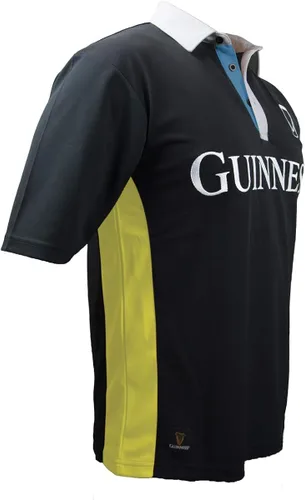 Vista 2 de Guinness Jersey de rugby de manga corta con rayas negras y amarillas