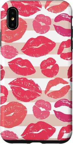 Vista 10 de iPhone 16 - Funda con diseño de beso y lápiz labial rosa